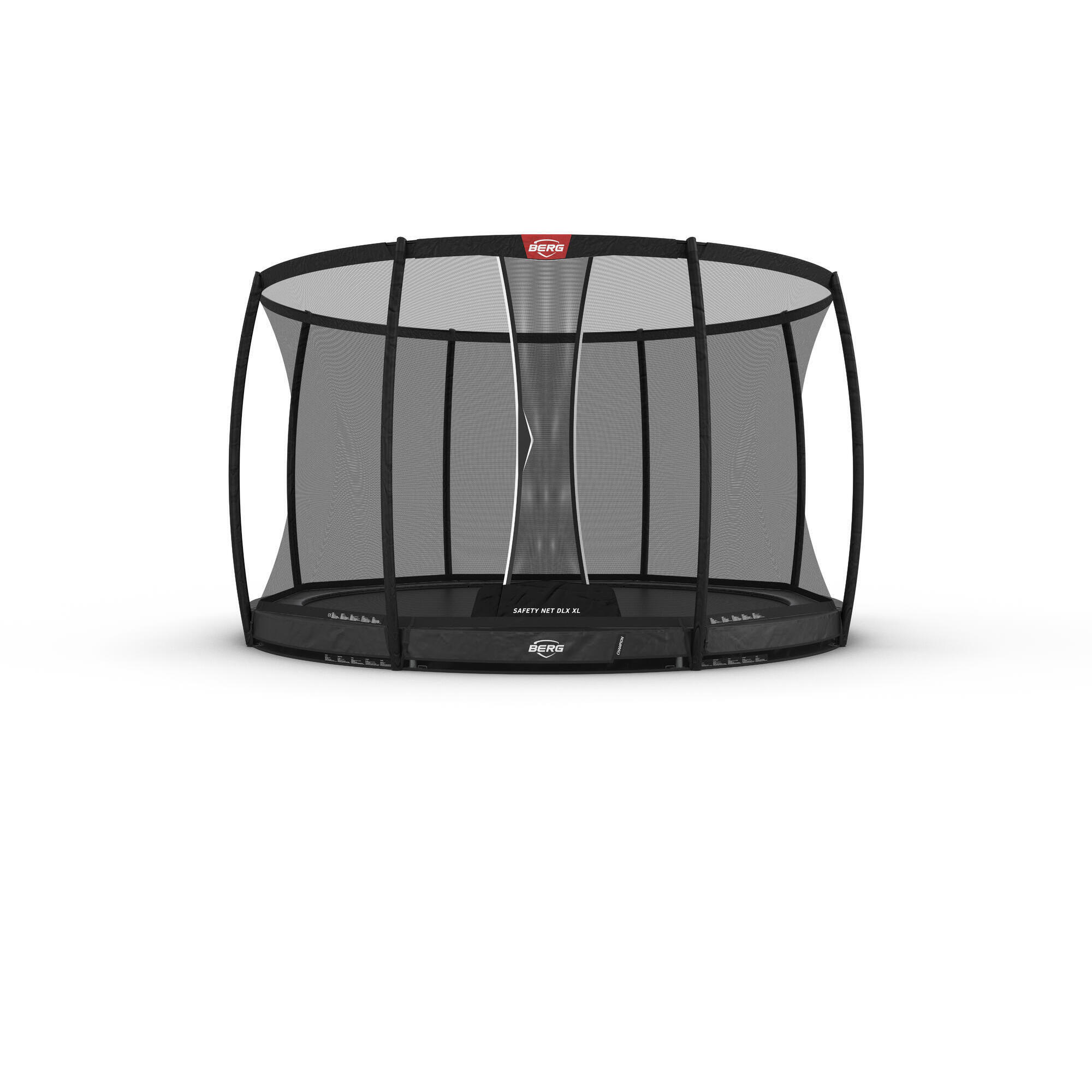 Berg - Trampoline Berg Champion Inground + Filet Séc. Ronde 430 Gris Anthr. - Trampoline - Gris|marron - Decathlon