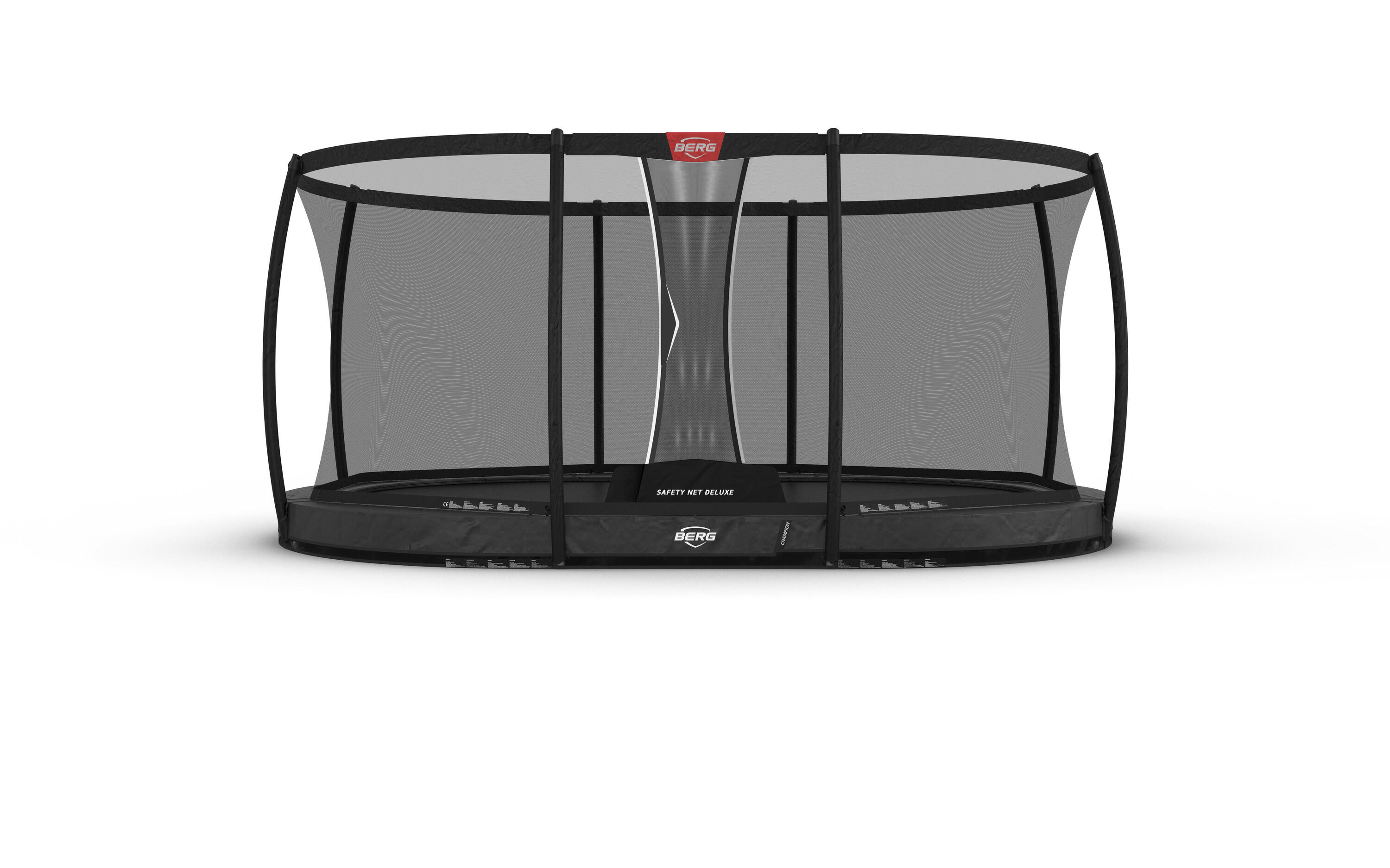 BERG Trampolin BERG Champion + Sicherheitsnetz InGround Oval 470 x 310 Anthr. Gr.