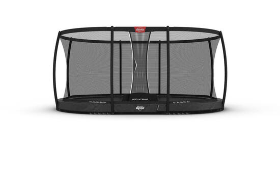 Trampoline BERG Champion + Filet séc. InGround Ovale 470x310 Gris anthr.