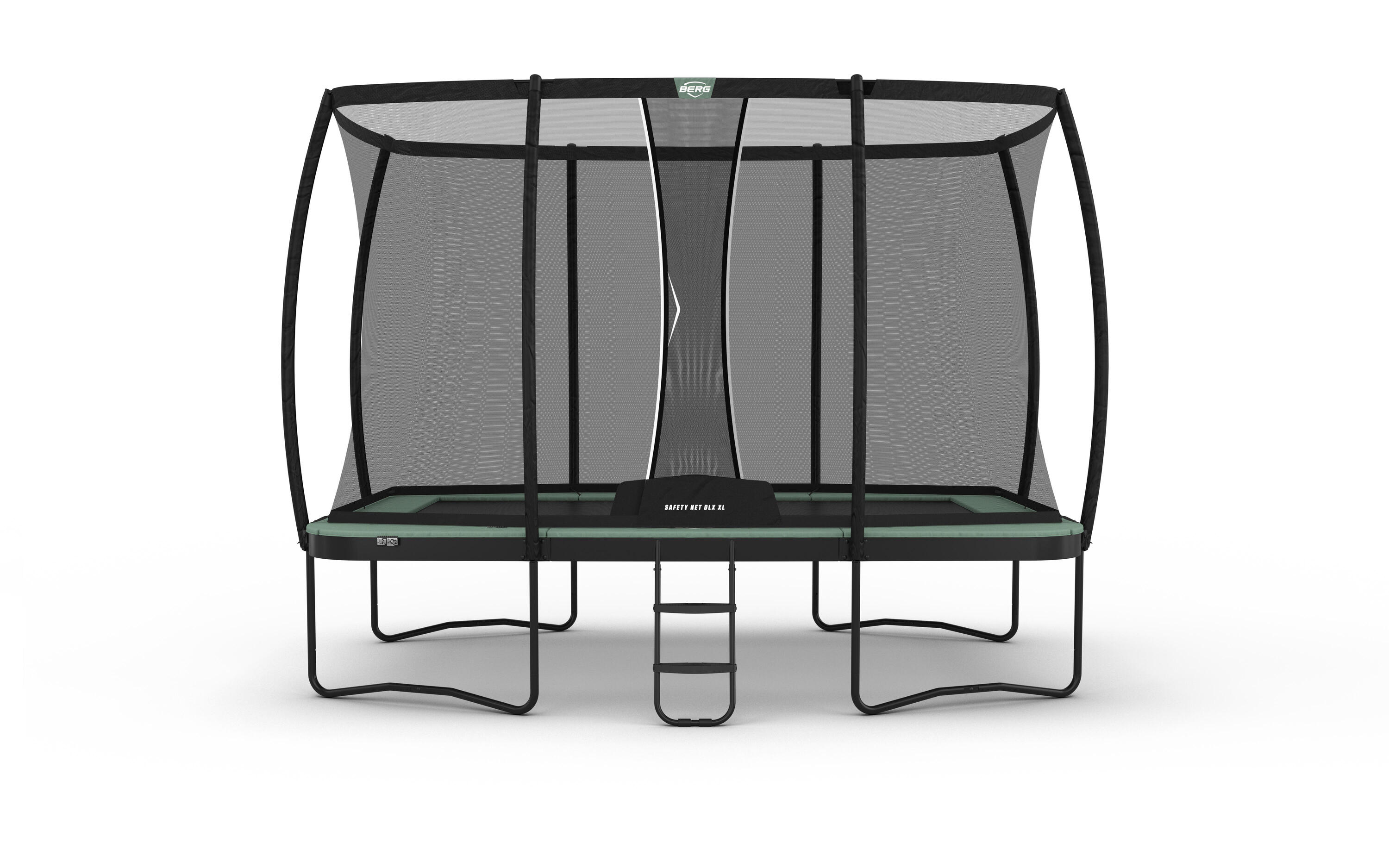 BERG Trampoline BERG Champion ECO Regular Rechthoek + Veiligheidsnet 410 x 250 Groen