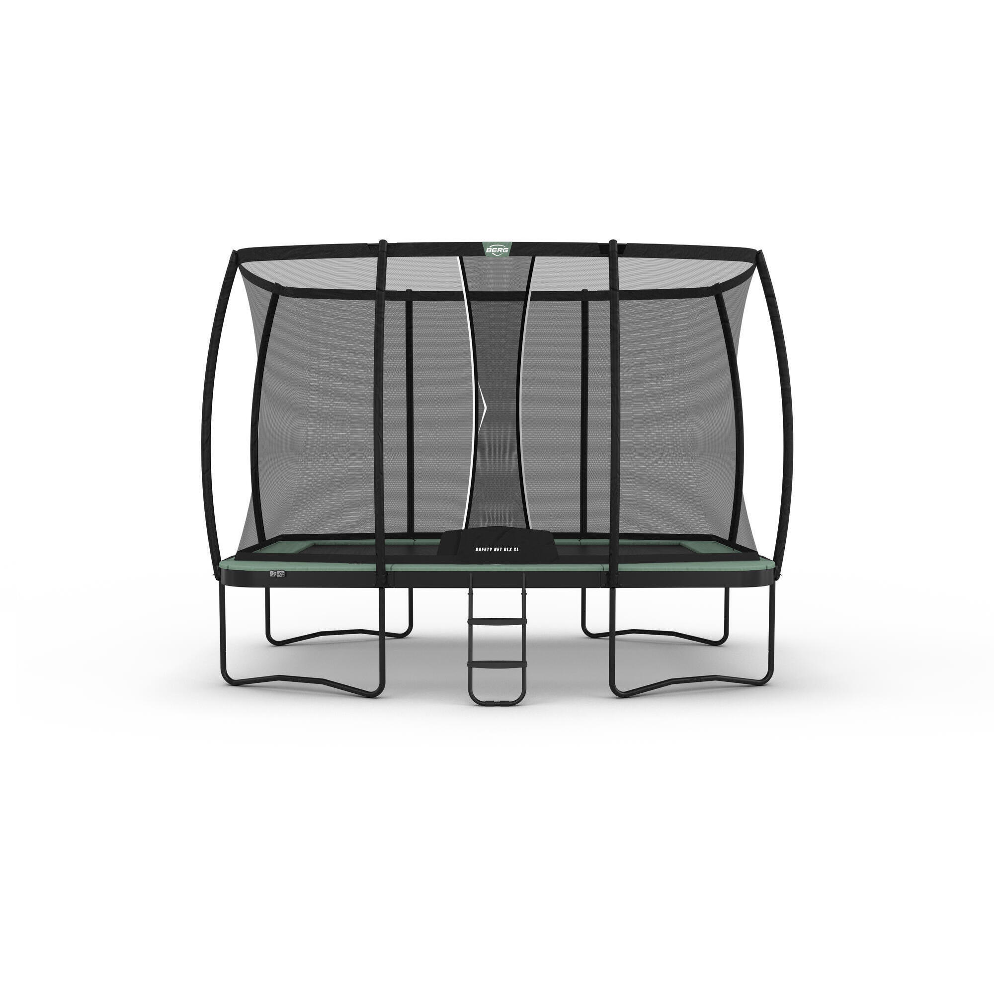 Berg - Trampoline Berg Champion Eco Regular Rect. + Fil. Sec. 410x250 Vert - Trampoline - Noir|vert - Decathlon