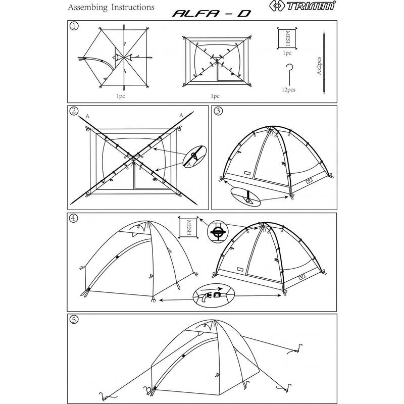 Cort Trimm Alfa D, 2-3 persoane