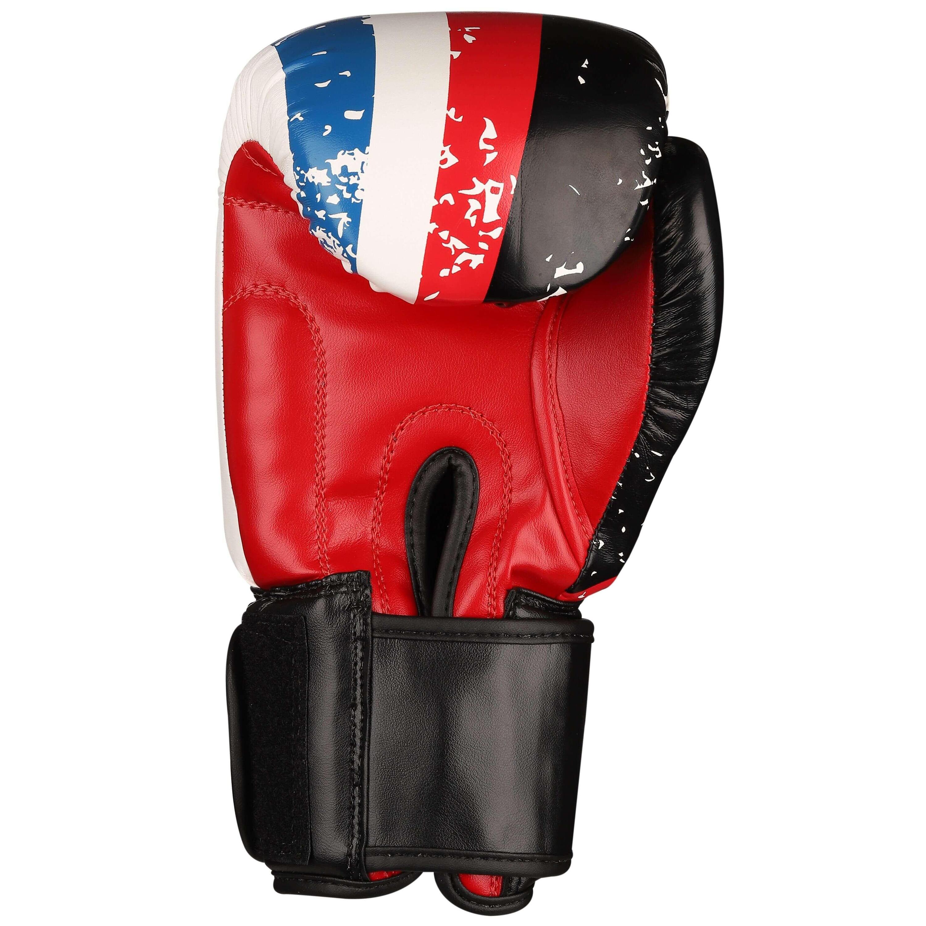 Guantes de Boxeo PU HIT RSC 8oz Blanco- Azul- Rojo 4/4