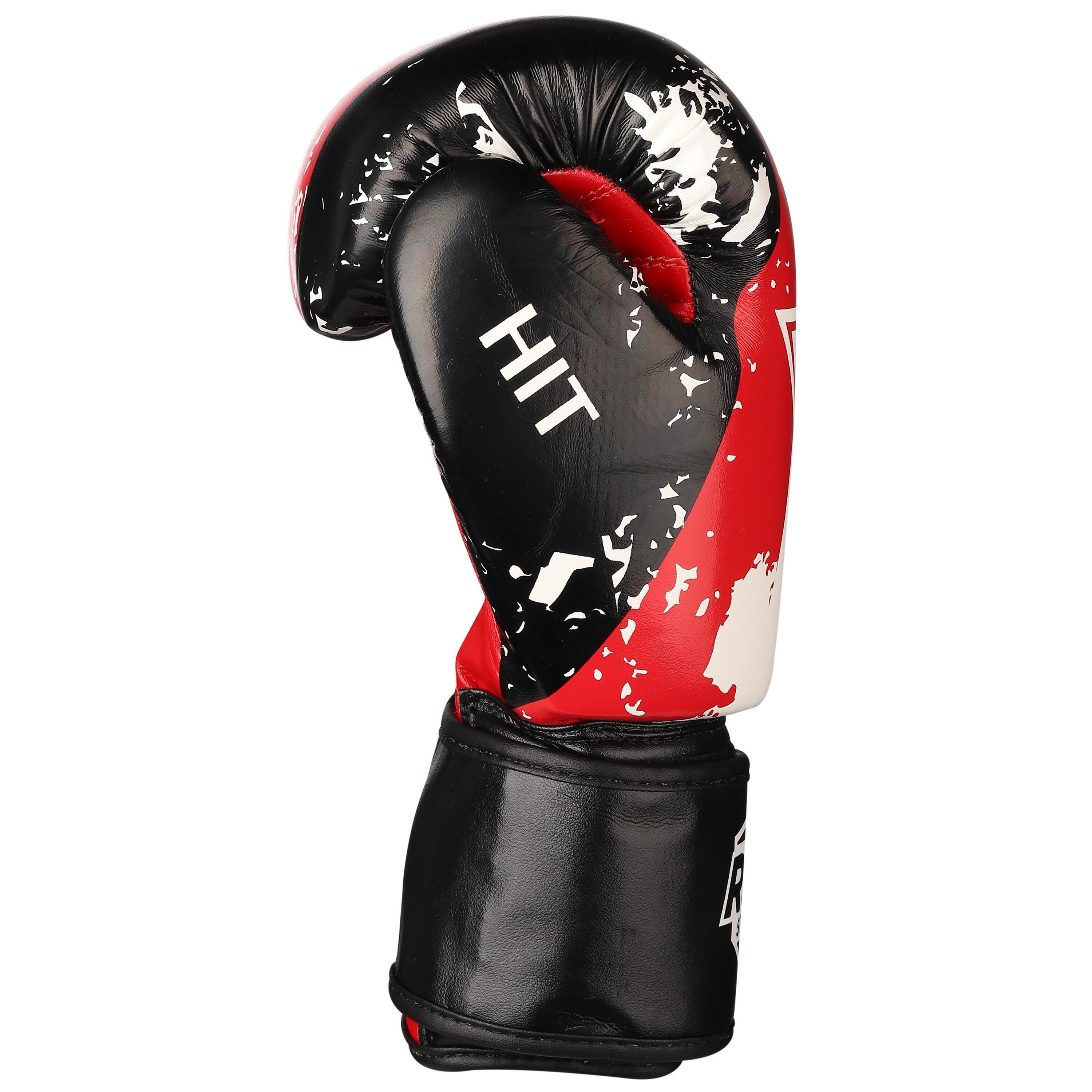 Guantes de Boxeo PU HIT RSC 8oz Blanco- Azul- Rojo 3/4