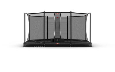 Trampolin + Sicherheitsnetz BERG Favorit InGround Rechteck 410x250 Anthrazitgrau