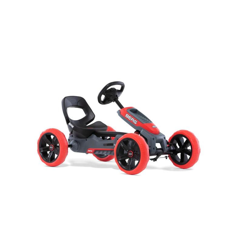 Gokart z regulowanym siedzeniem, piankowymi oponami, soundboxem Reppy Rebel BERG