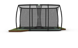 Trampoline BERG Champion ECO FlatGround rect. + Filet 410x250 Vert