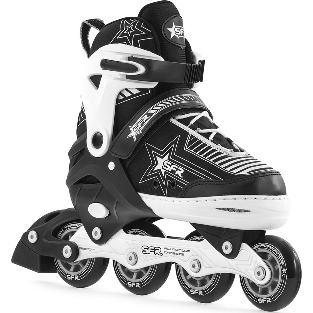 Sfr - Sfr Roller Enfant Ajustable Pulsar Noir - Rollers En Ligne - Blanc|gris|noir - 36/39 - Decathlon