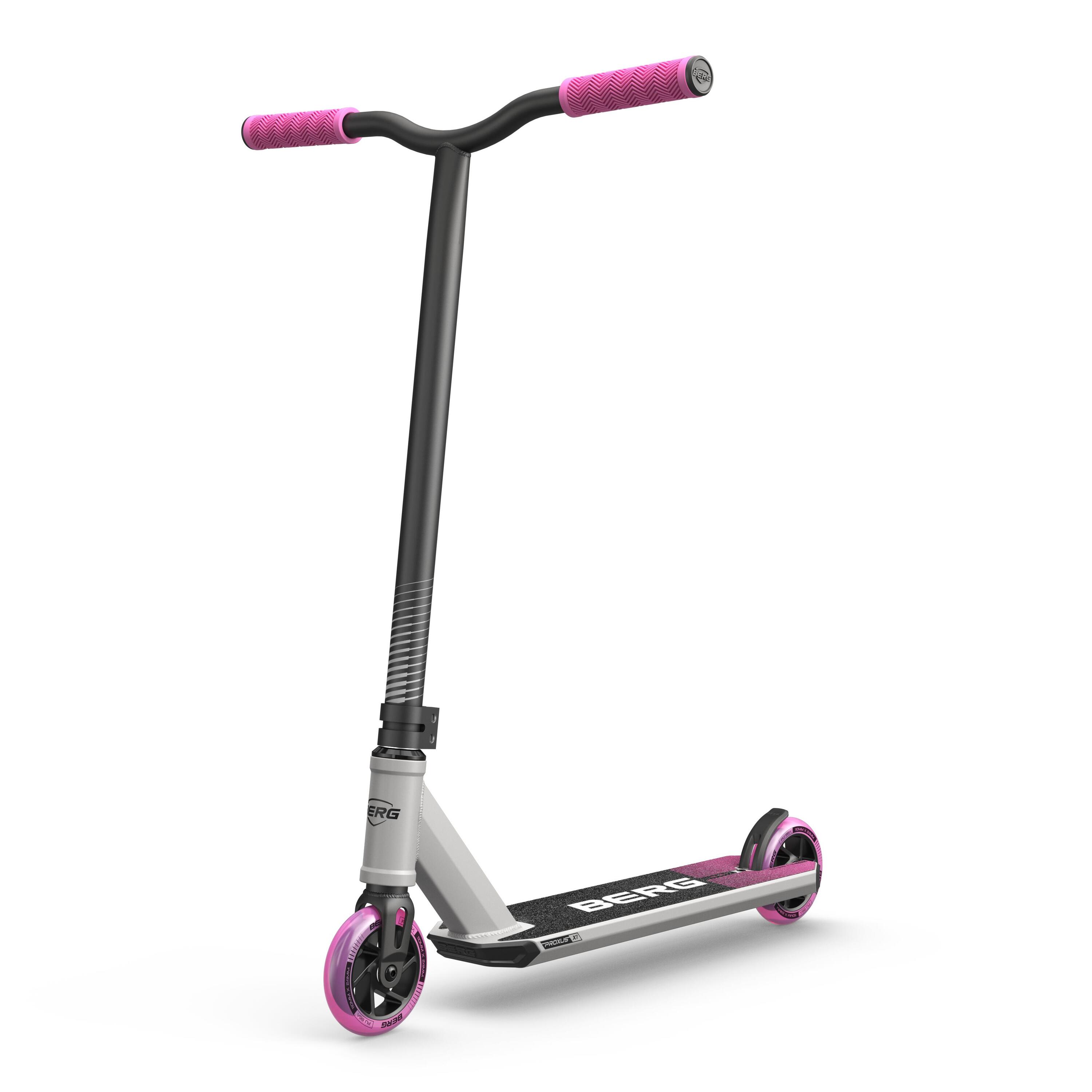 Stuntstep voor kinderen en jongeren BERG Proxus X1 Grijs/Roze 1/7