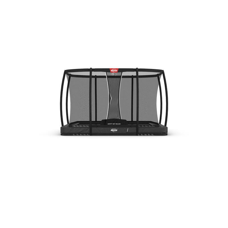 Trampolina BERG Champion + Siatka zab. InGround Prostokątna 330x220 Antr. sz.