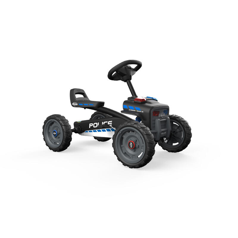 Gokart z regulowanym siedzeniem i piankowymi oponami Buzzy Police BERG