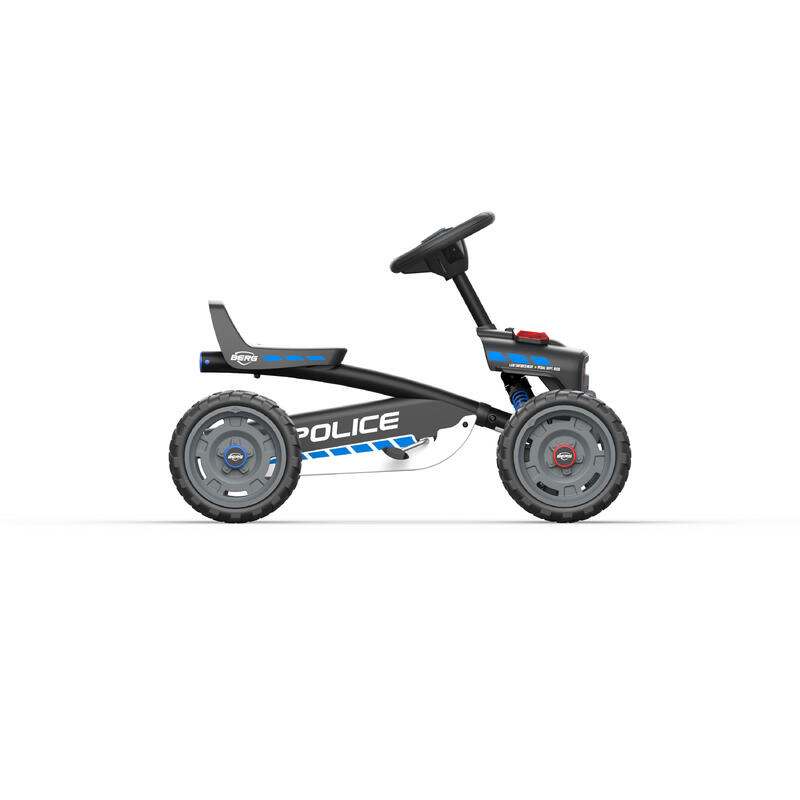 Gokart z regulowanym siedzeniem i piankowymi oponami Buzzy Police BERG