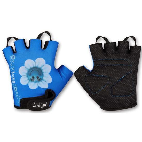 Gants Vélo Enfant CAMOMILLE INDIGO Blanc-Nleu