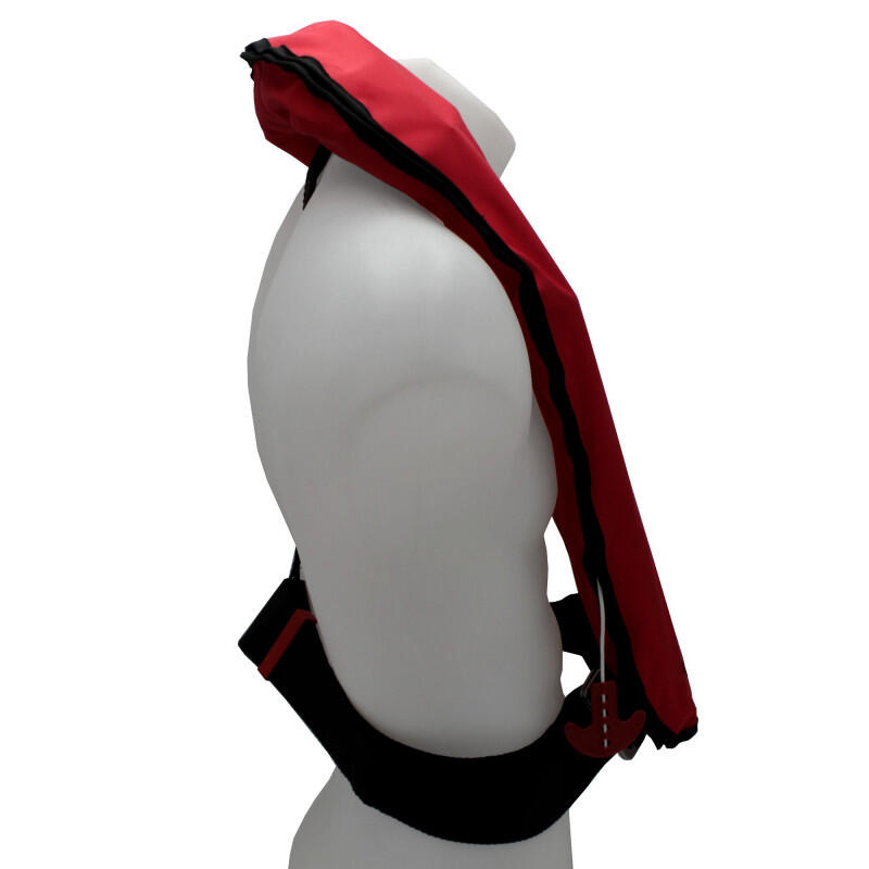 Colete salva-vidas inflável automático 170N com arnês ESSENTIAL Vermelho 3/7
