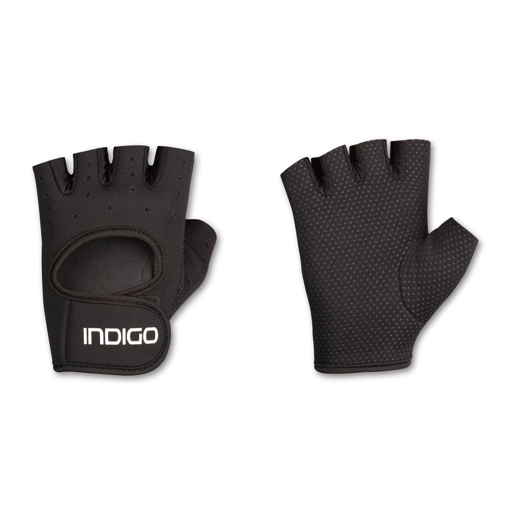 Luvas Fitness com Ajuste Neoprene Femeninas INDIGO Tamanho L Preto