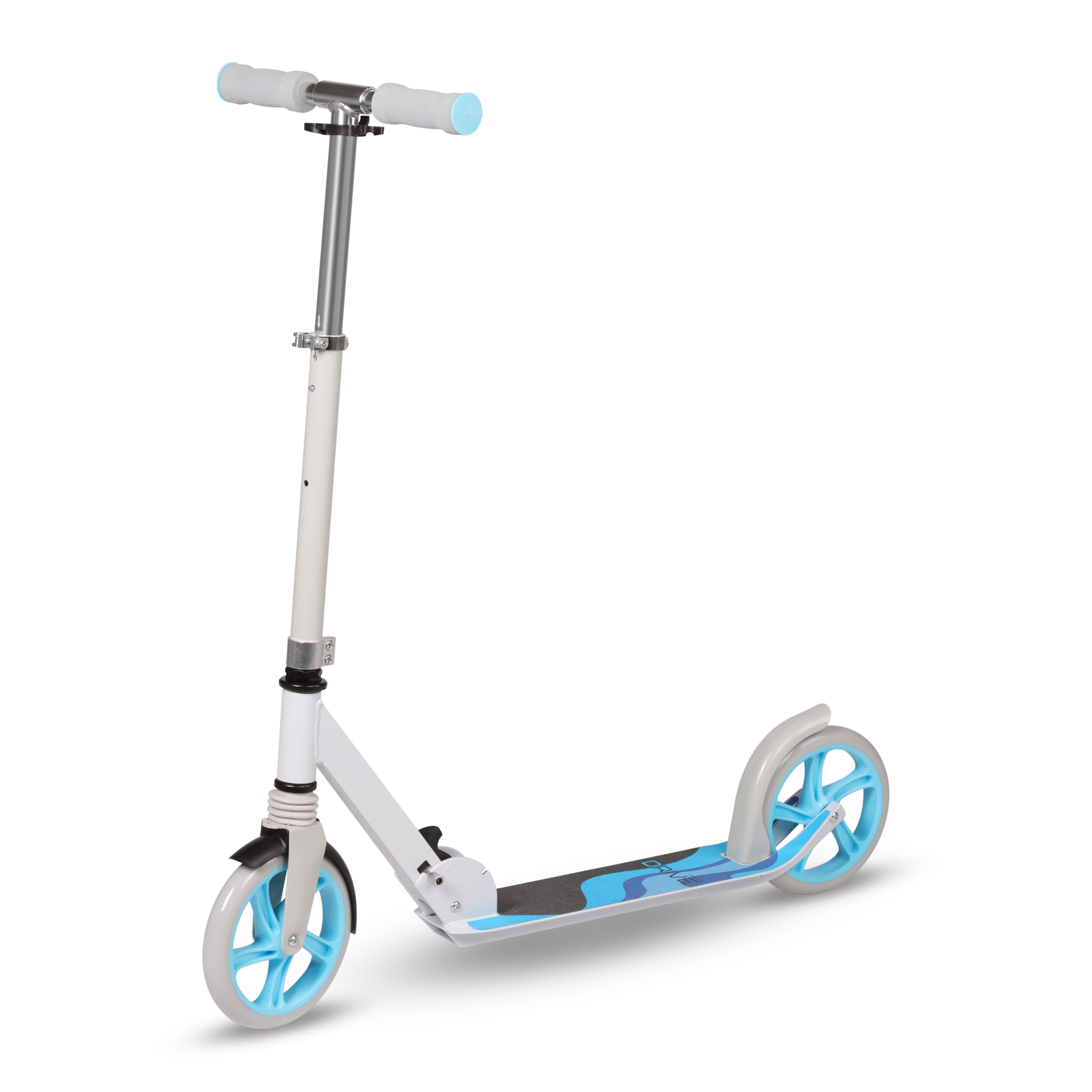 Indigo Sports - Trottinette Pliable Adultes Jusqu'à 100 Kg Drive Indigo Blanc-bleu Clair - Trottinette - Blanc|bleu - Taille Unique - Decathlon
