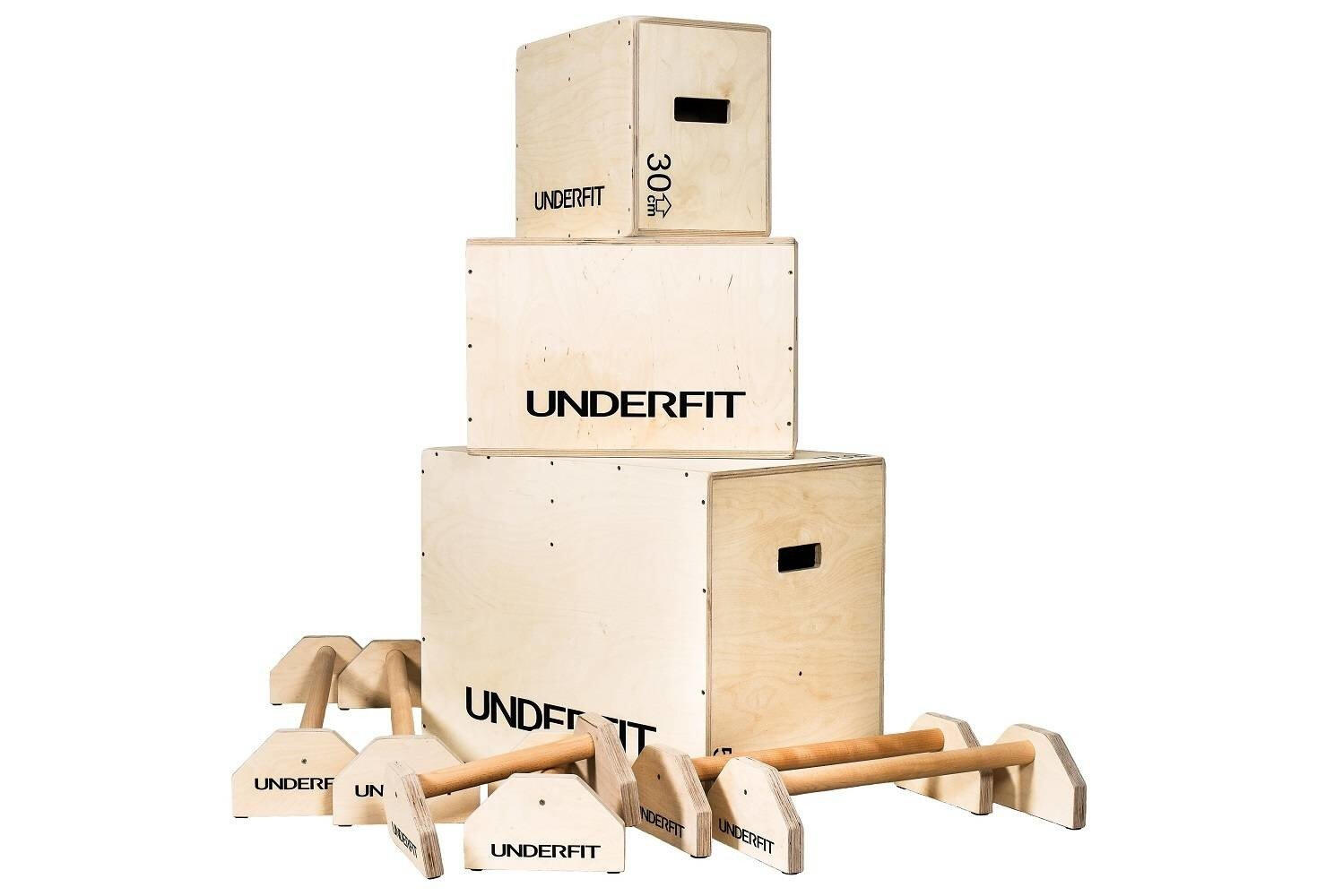 Drewniane uchwyty do pompek paraletki UNDERFIT 90 cm 4/6