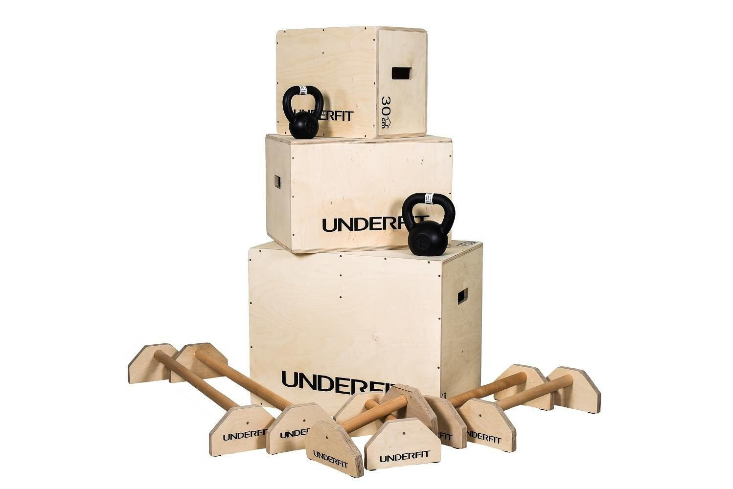 Drewniane uchwyty do pompek paraletki UNDERFIT 90 cm 5/6
