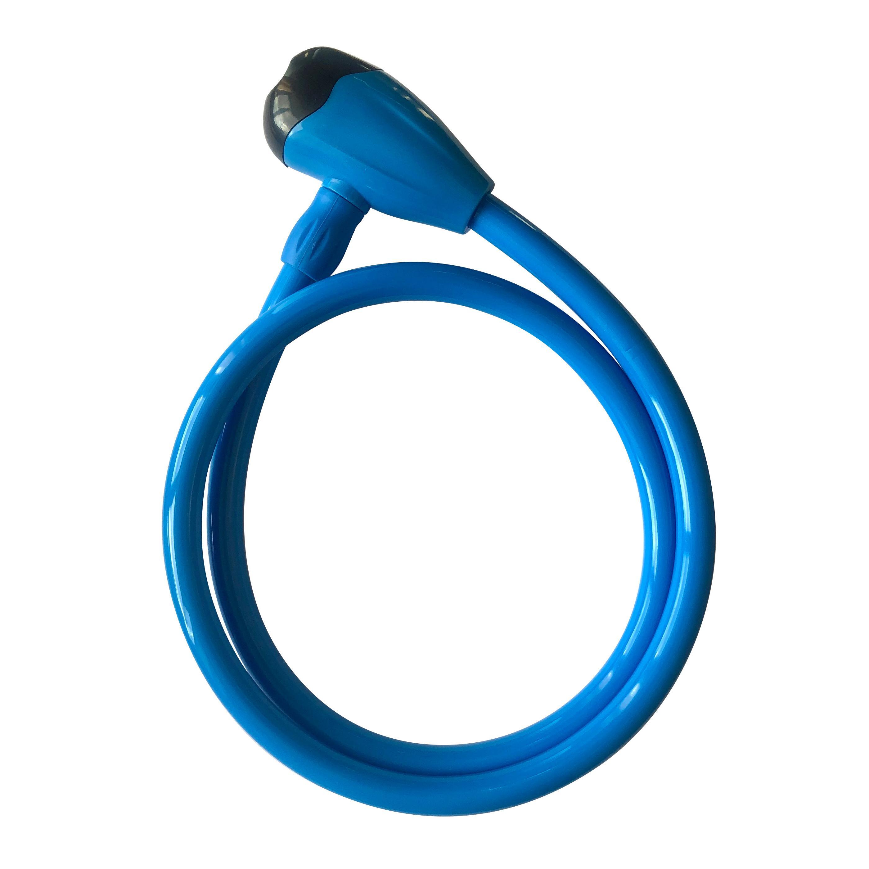 INDIGO SPORTS Cable Candado de Acero GOLDEN KEY 1.2 * 100 cm Azul Claro