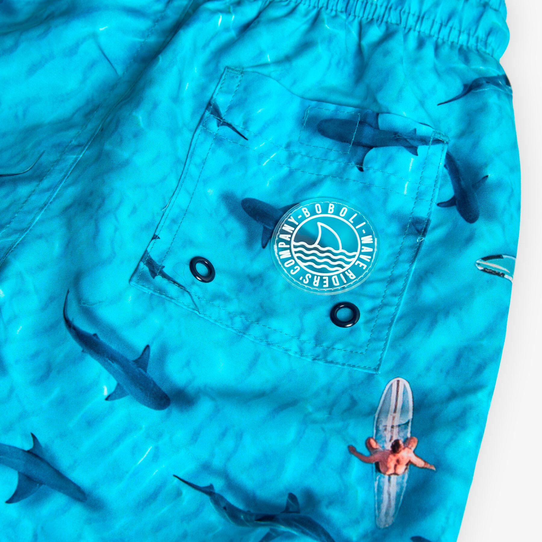 Bañador Natación Niño Boboli Azul 4/4