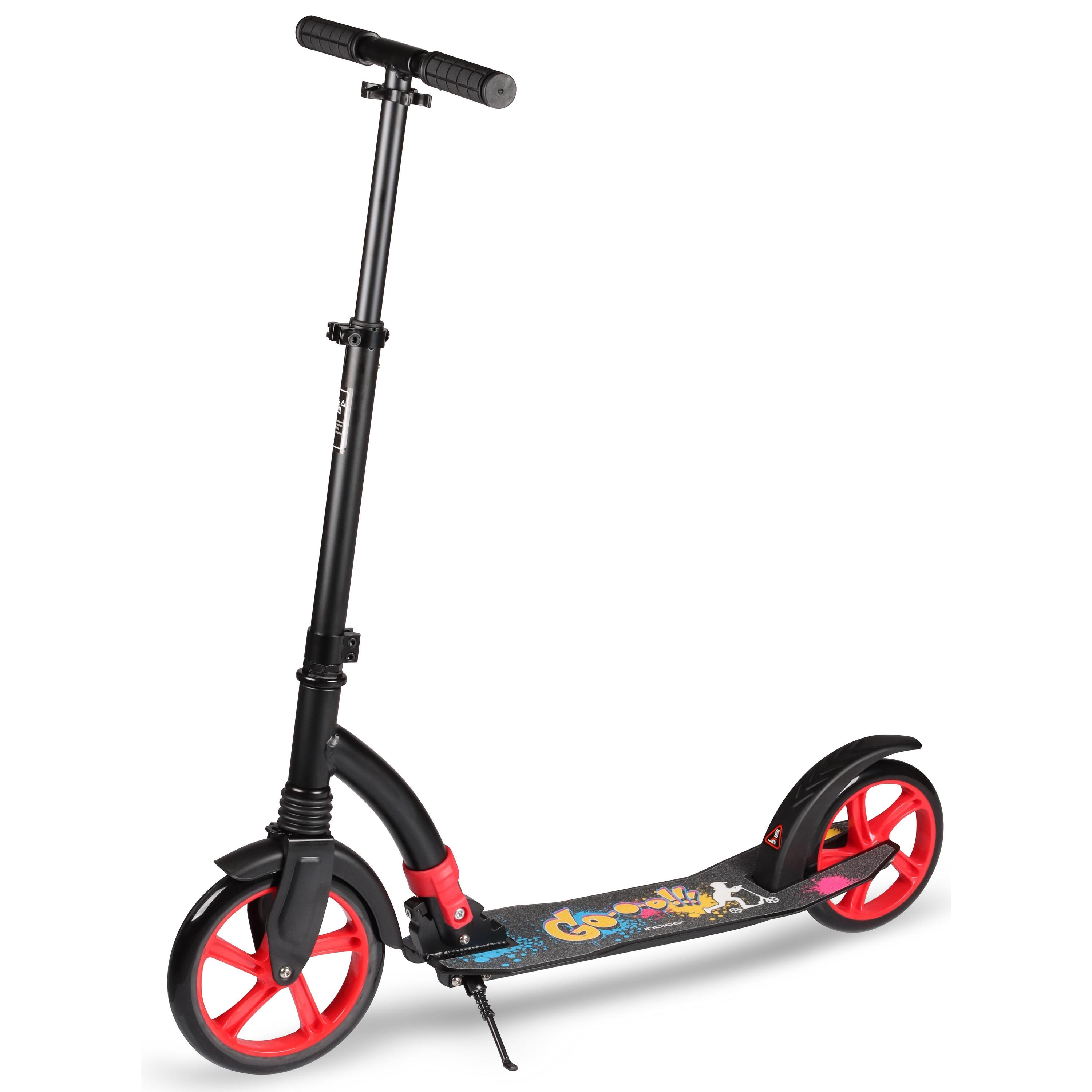 INDIGO SPORTS Trotinete Dobrável Para Adultos Até 100 Kg GO INDIGO Preto-Vermelho