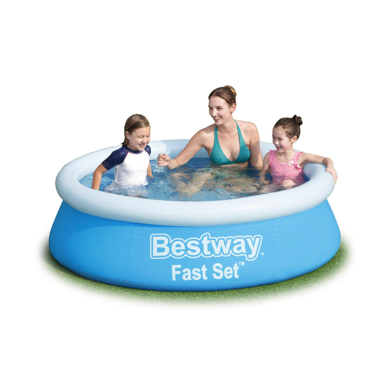 Bestway 6ft x 20in Blue Round Fast Set Inflatable Above Ground Pool 2/7
