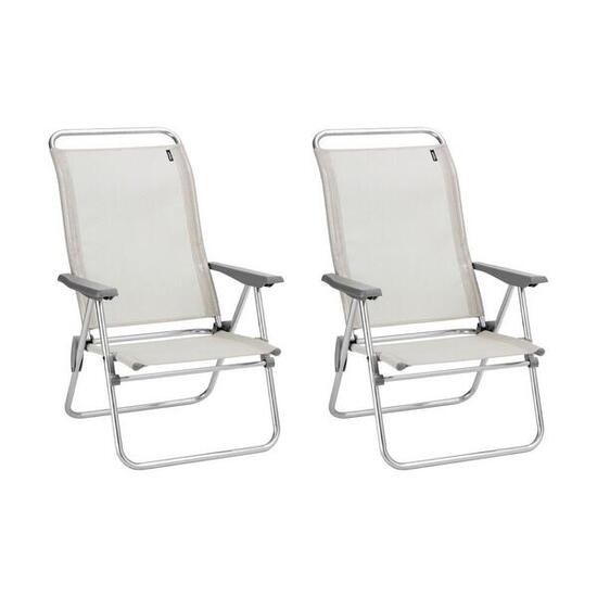 Lot de 2 Fauteuils pliants bas ultra-légers - ALU LOW - Beige - Lafuma Mobilier