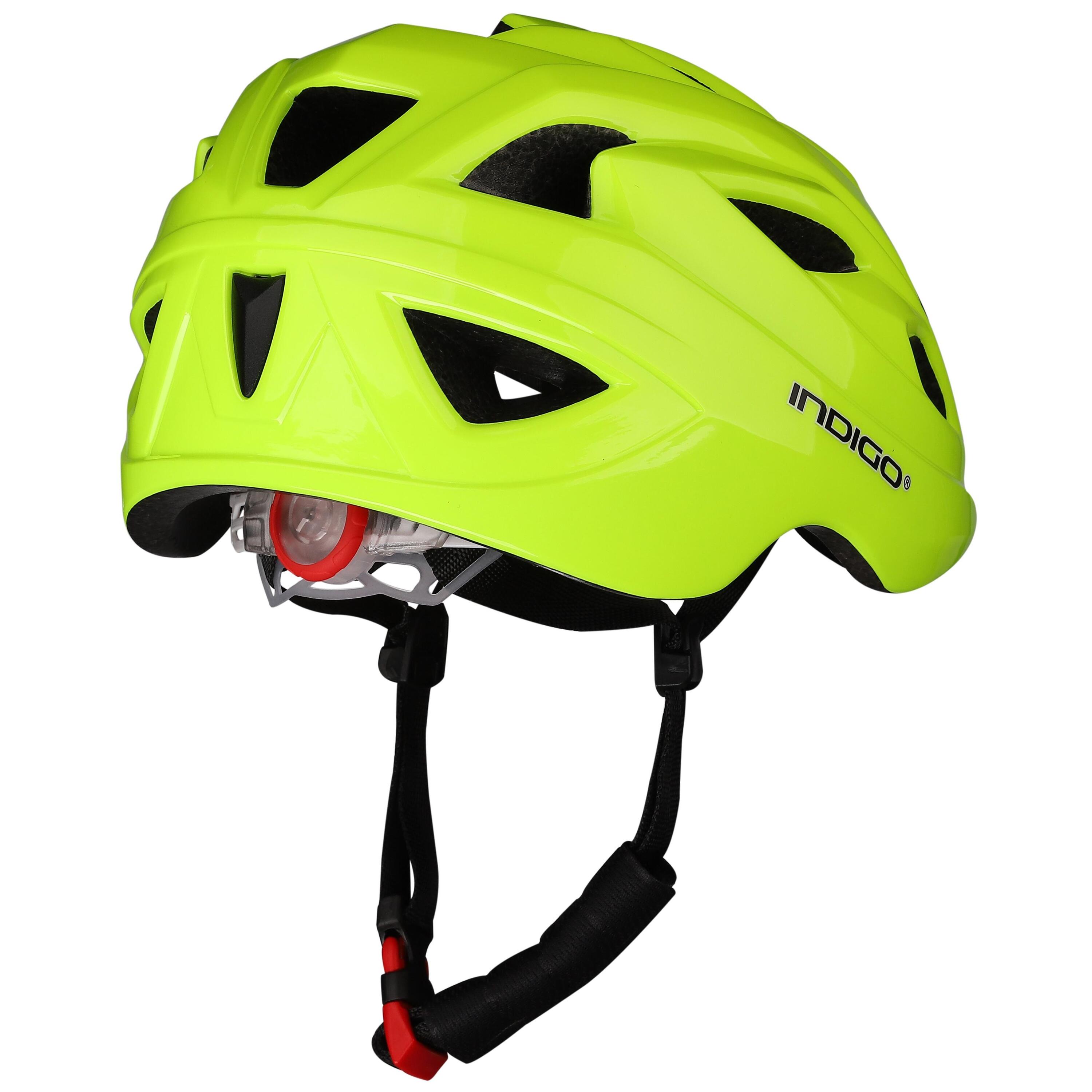 Capacete de Bicicleta Criança com Ventilação INDIGO 51-55 cm Verde Claro 2/3