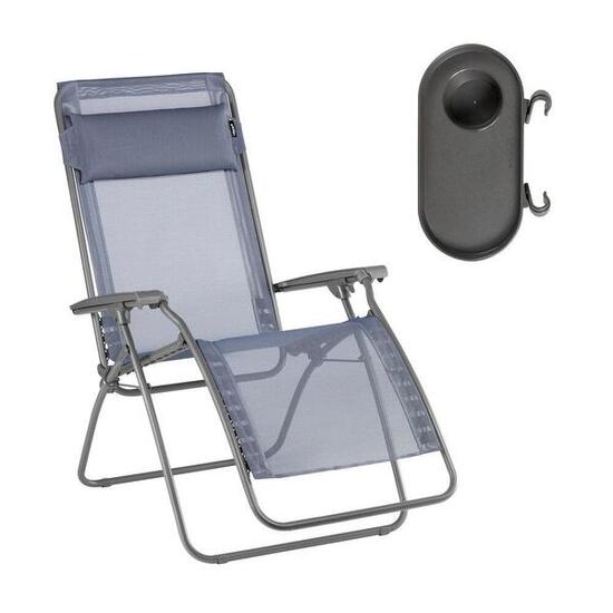 Ensemble fauteuil relax et porte gobelet - RCLIP - Bleu - Lafuma Mobilier