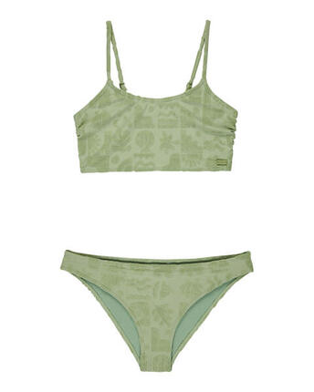 Zweiteiliges Schwimmset BEACH CHECK Grün Mädchen 6 - 16