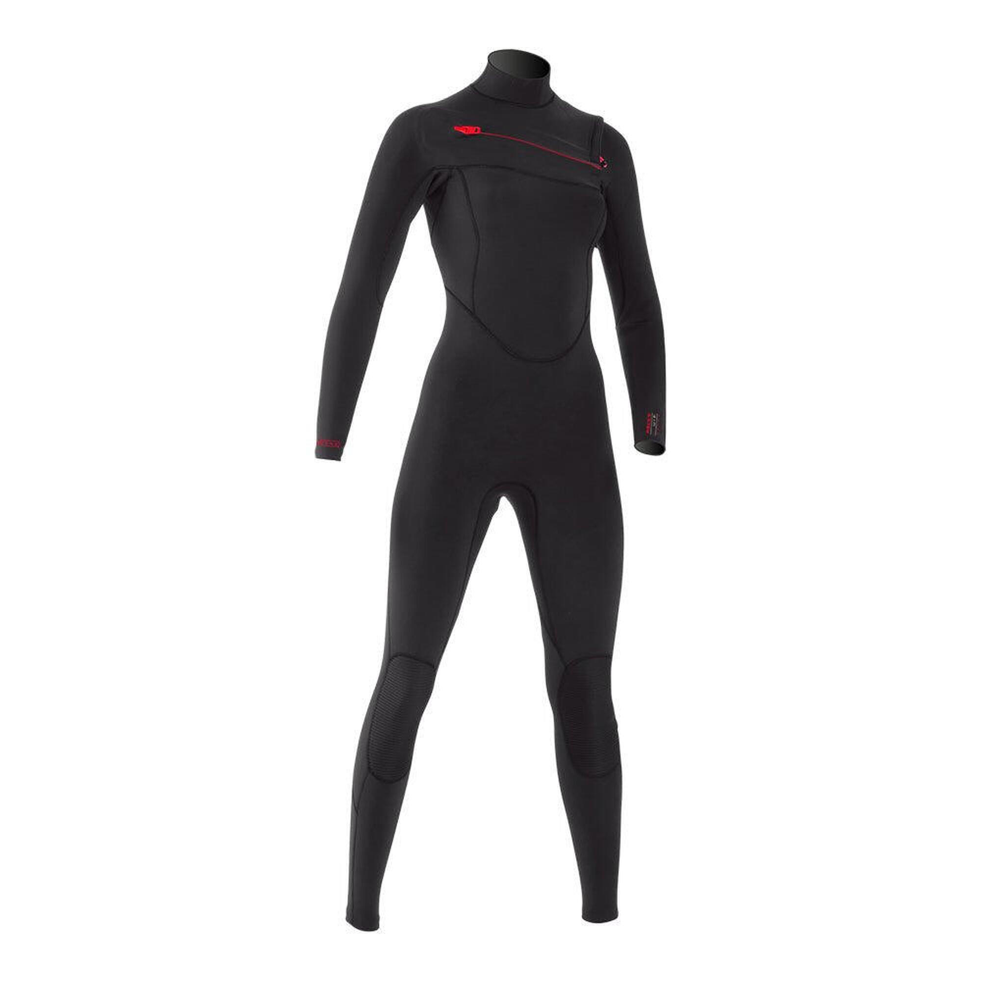 Mdns - 4/3 Puure - Polar Yulex Zip Poitrine L/s Combinaison Surf Femme - Combinaison De Surf - Noir - 44 L - Decathlon
