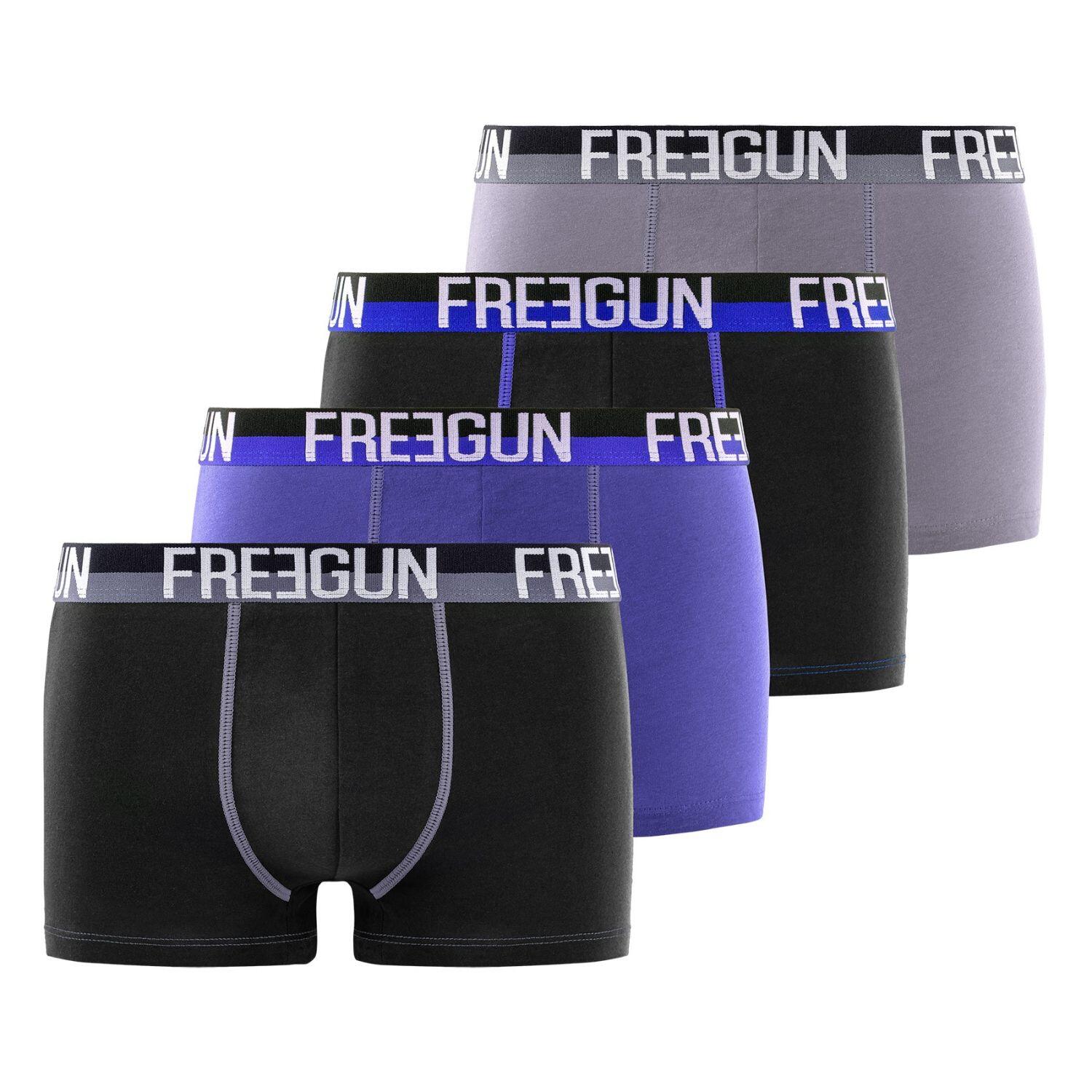 Lot de 4 boxers homme en coton Freegun 1/5