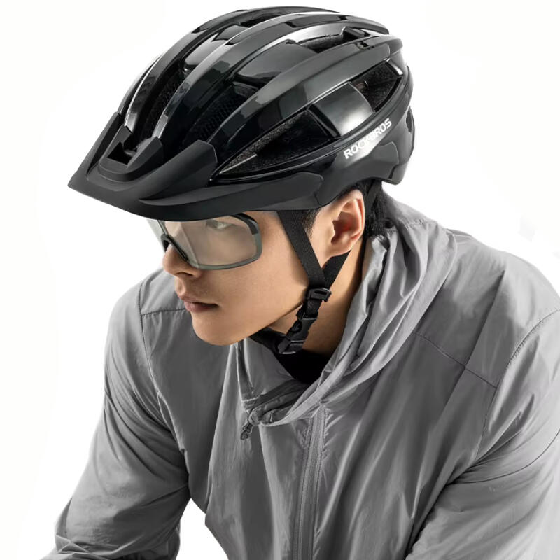 Kask rowerowy z okularami fotochromowymi na magnes i lampką LED Rockbros RB1011 3/4