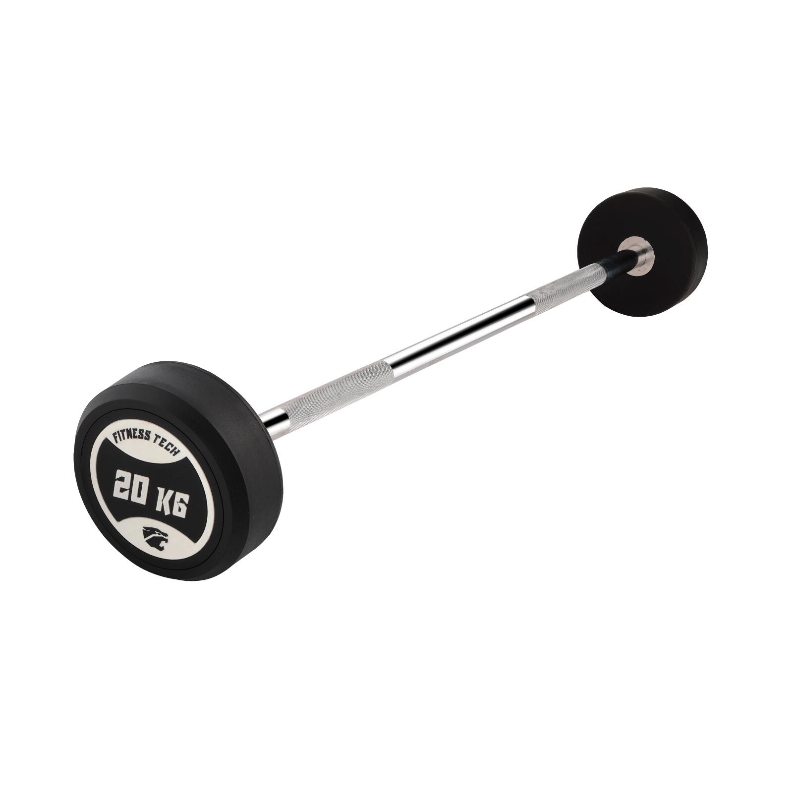 Barra montada reta 20 kg fitness tech