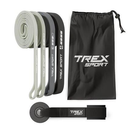Zestaw 4 gum oporowych Trex Sport Power Band z uchwytem do drzwi opór 2–41kg