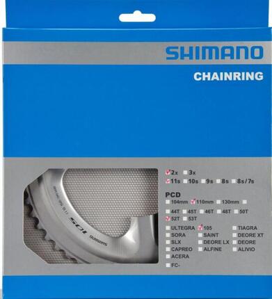 SHIMANO Kettenblatt 105 FC-5800 52 Zähne Silber - Präzise Schaltperformance f...