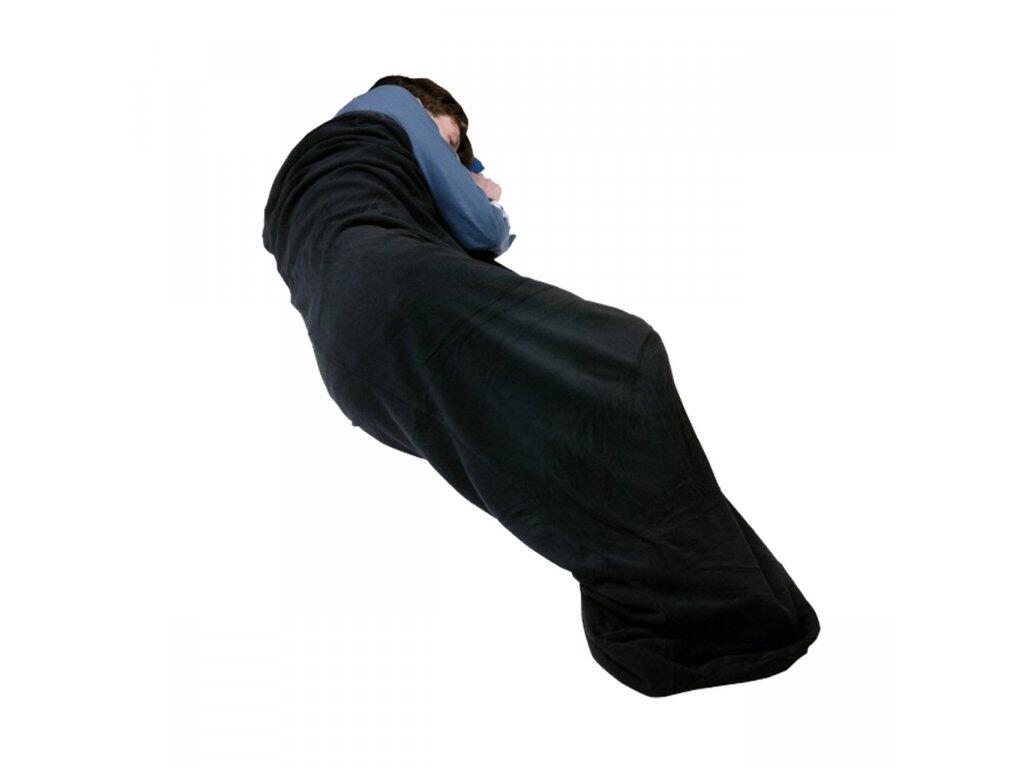 Liner sac de couchage Trekmates Microfleece noir momie léger respirant 195x80 cm 2/2