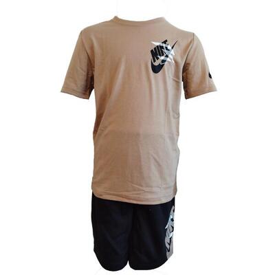 T-shirt en shorts set icon duo bruin - 9q0616-x0l