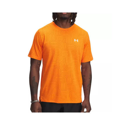 Camiseta Deportiva Naranja Hombre Under Armour UA Tech Geotessa