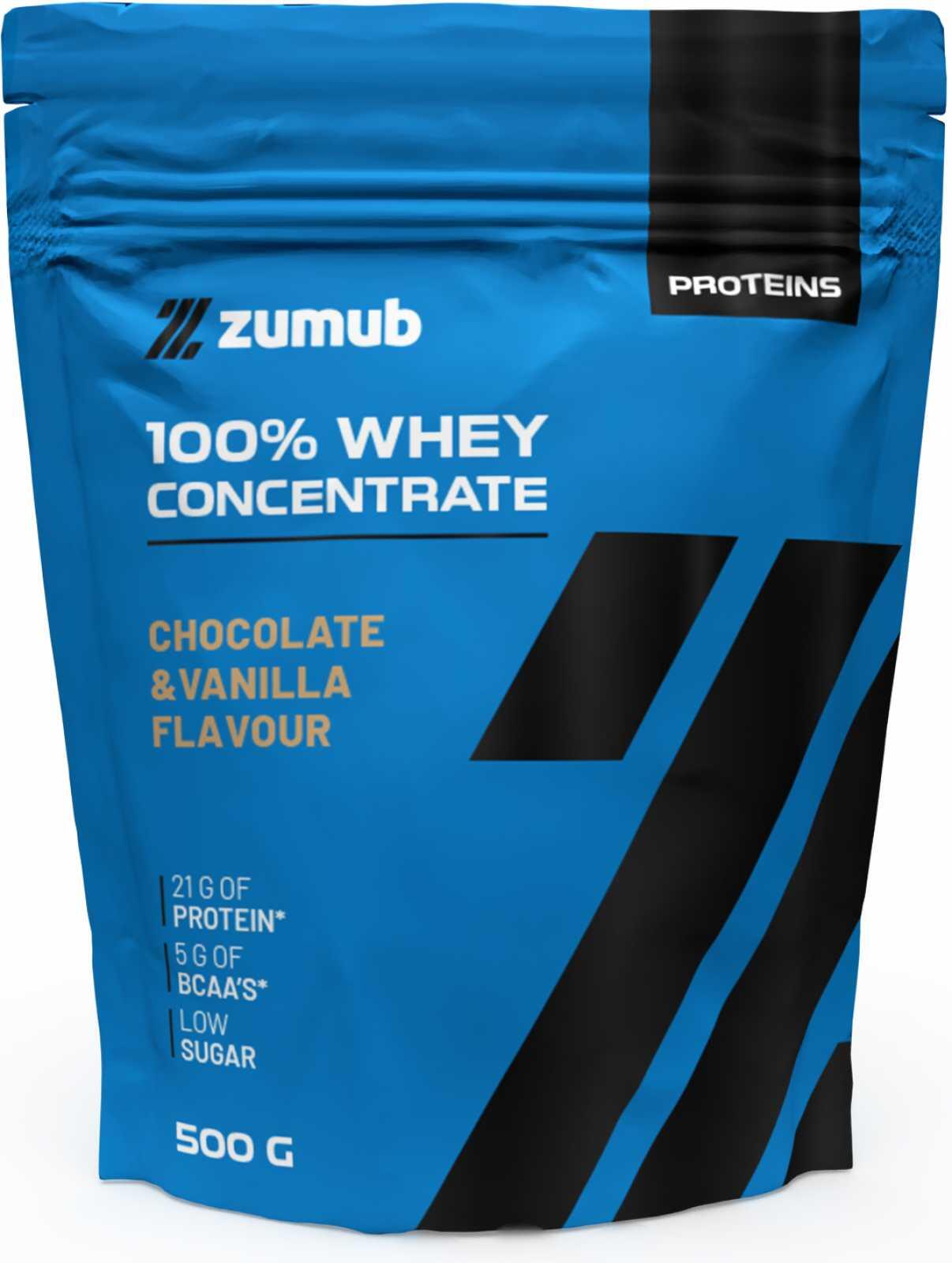 ZUMUB Zumub 100% Whey Concentrate 500 g - Cioccolato-Vaniglia