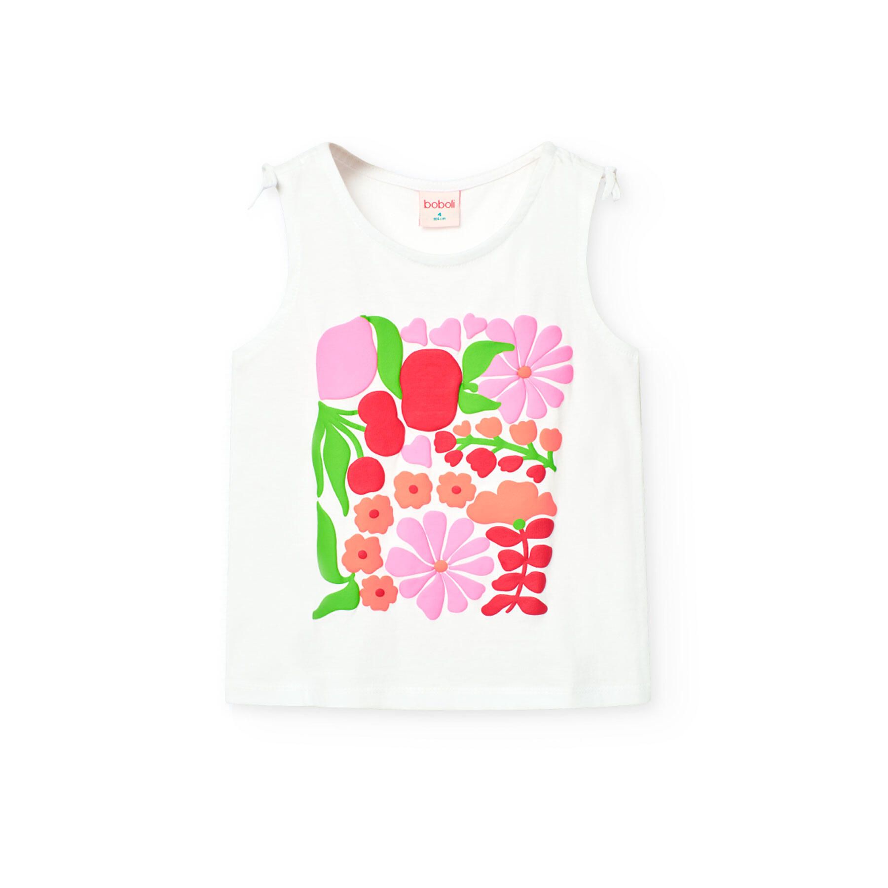 Camiseta Natación Niña Boboli Blanco 1/4