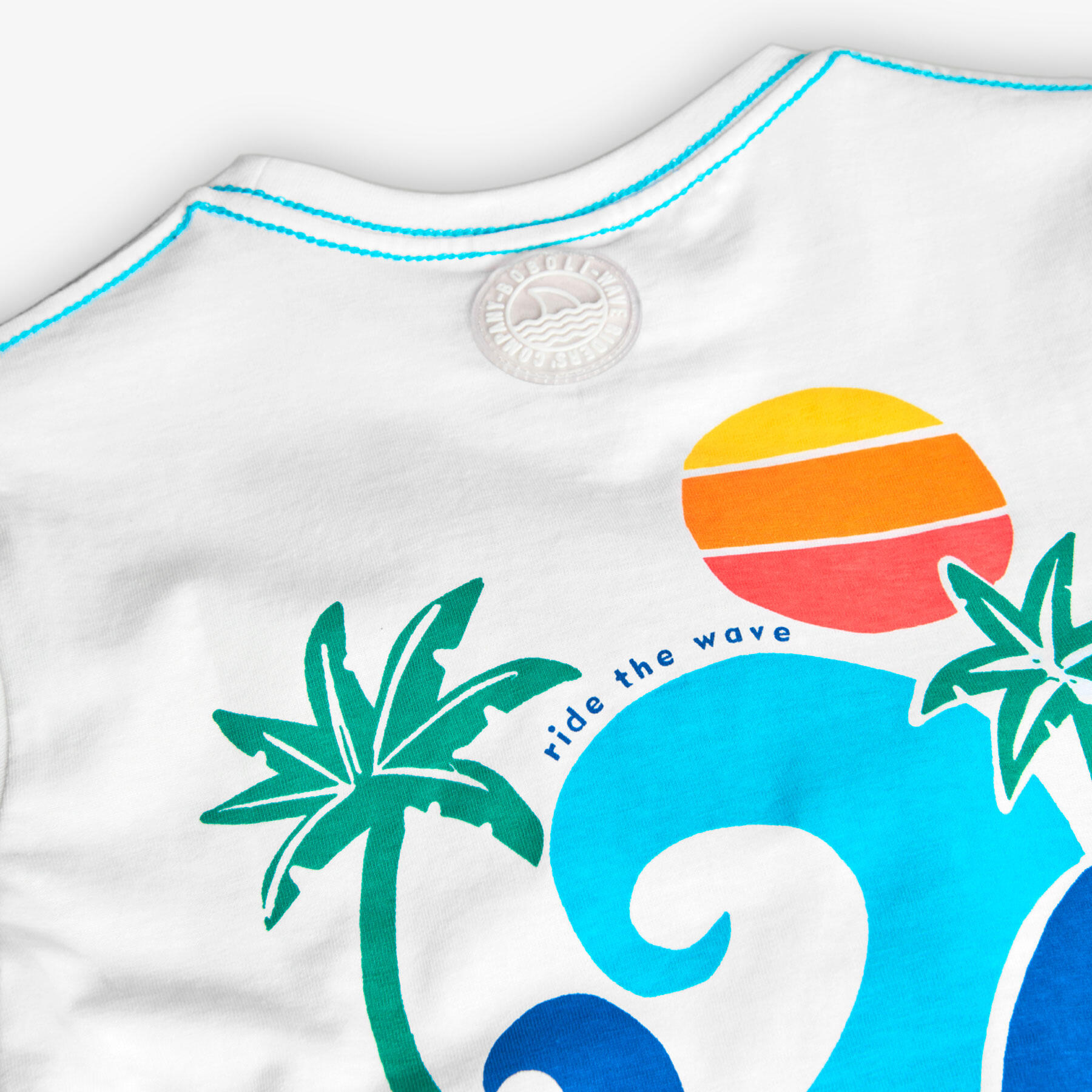 Camiseta Natación Niño Boboli Blanco 4/4