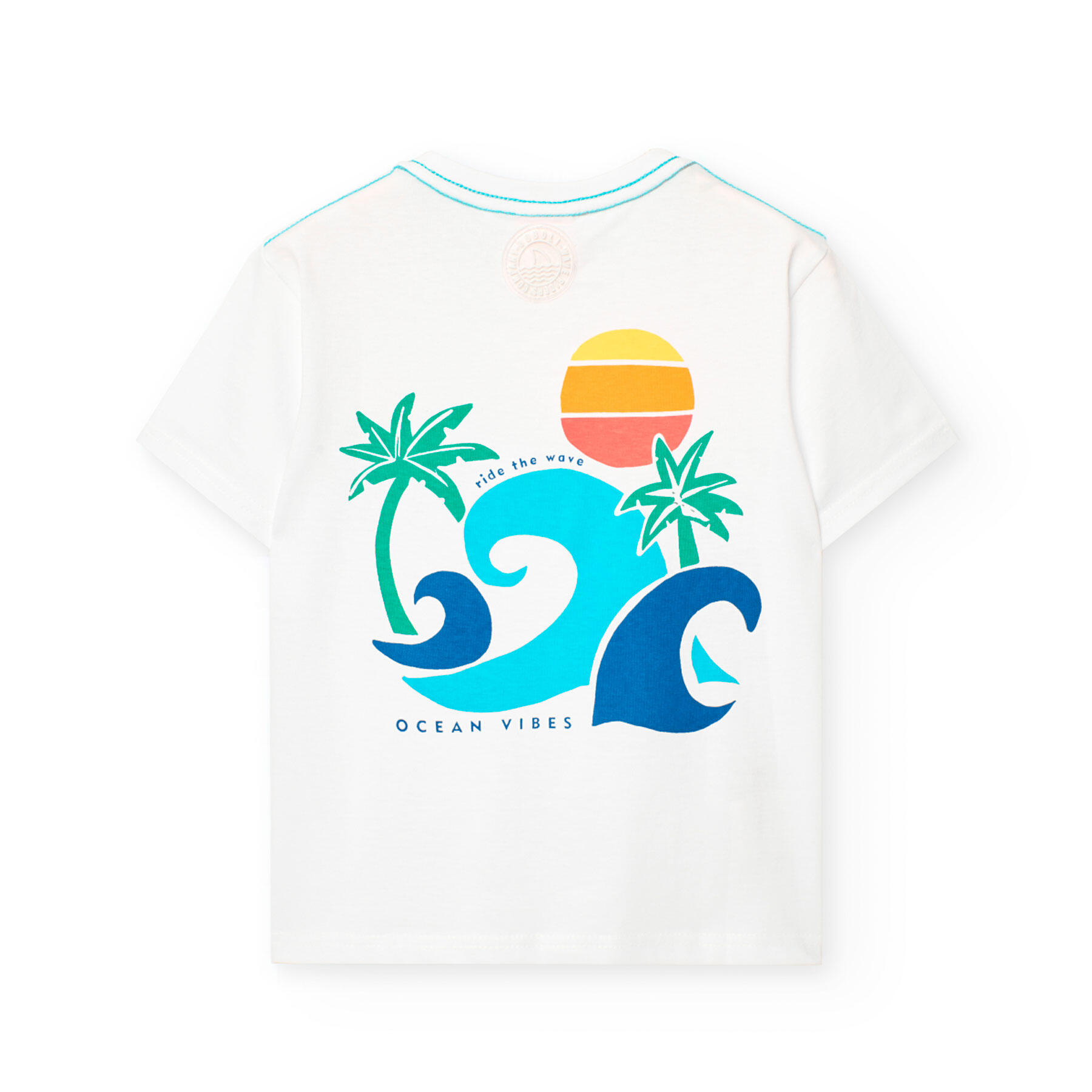 Camiseta Natación Niño Boboli Blanco 2/4