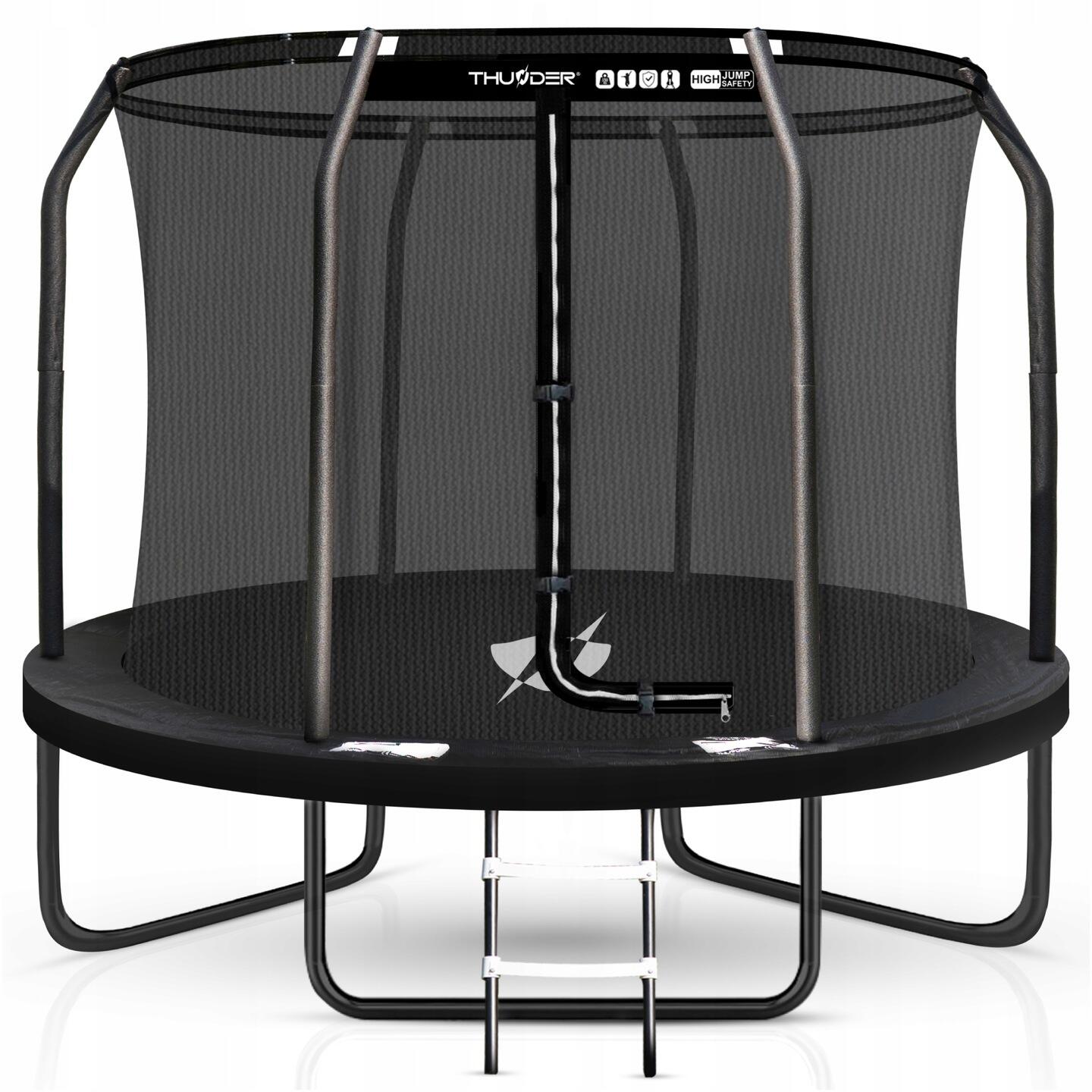 THUNDER Trampoline voor kinderen voor in de tuin THUNDER INSIDE ELITE 8FT 244CM zwart