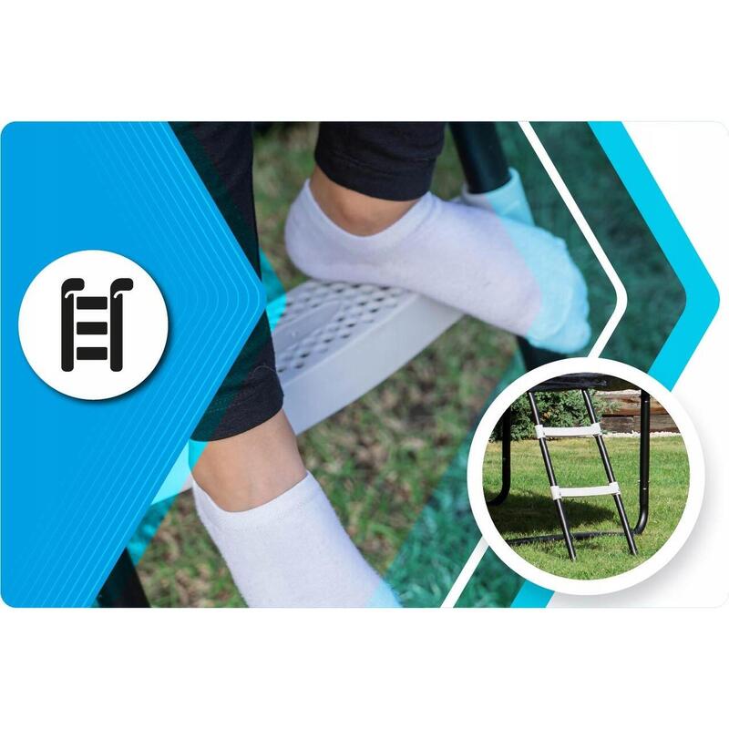 Zahradní trampolína pro děti se sítí THUNDER INSIDE ELITE 10FT 305 cm ČERNÁ