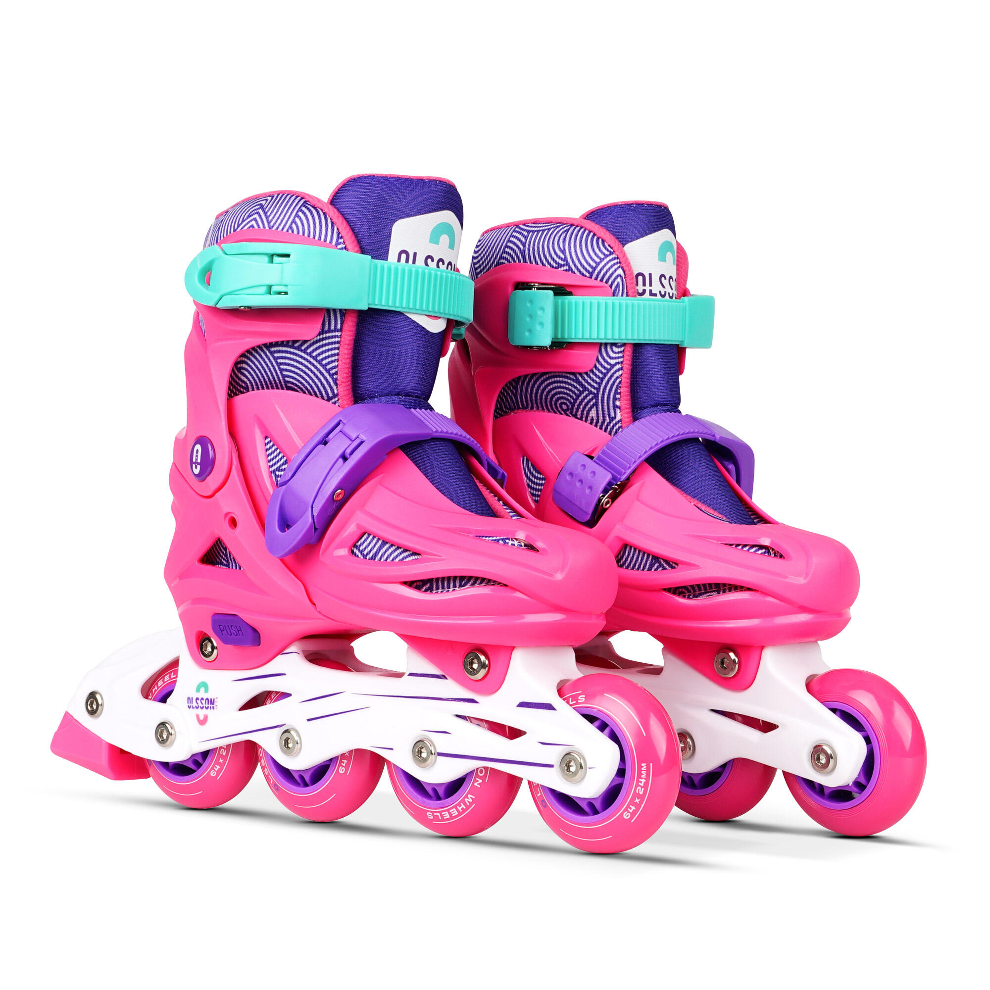 Kinderskates OLSSON LITE SALLY Roze verstelbare maat (28-31) 608Z lagers 1/6