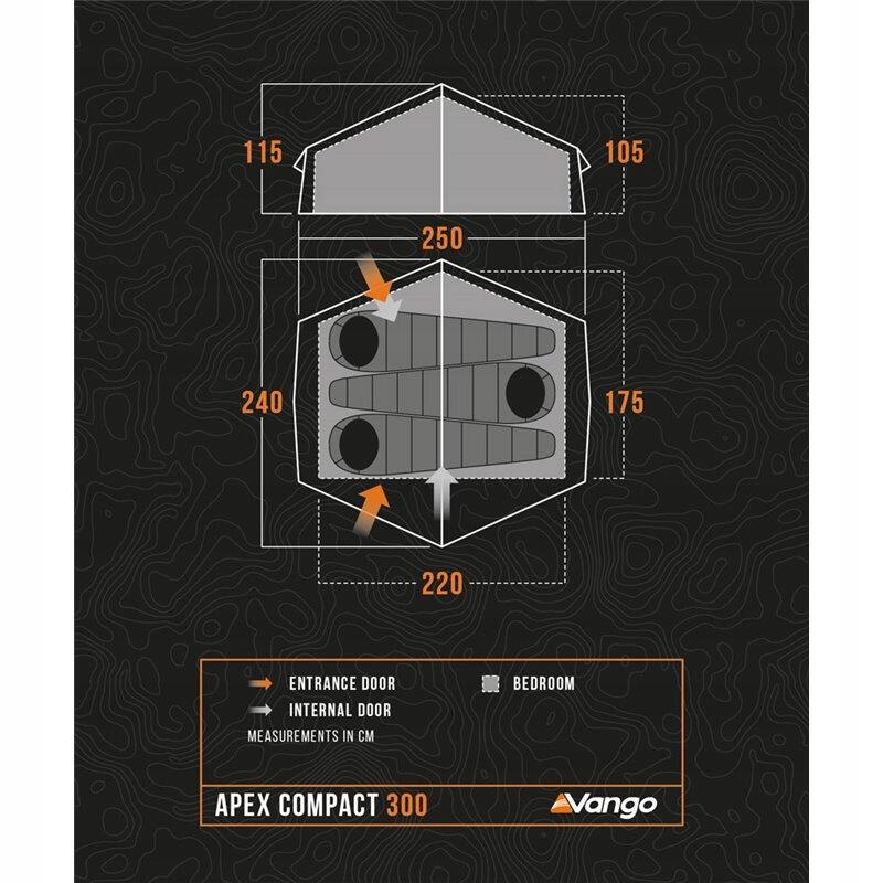 Vango Apex Compact 300 – Tenda da trekking 3 posti 7/7