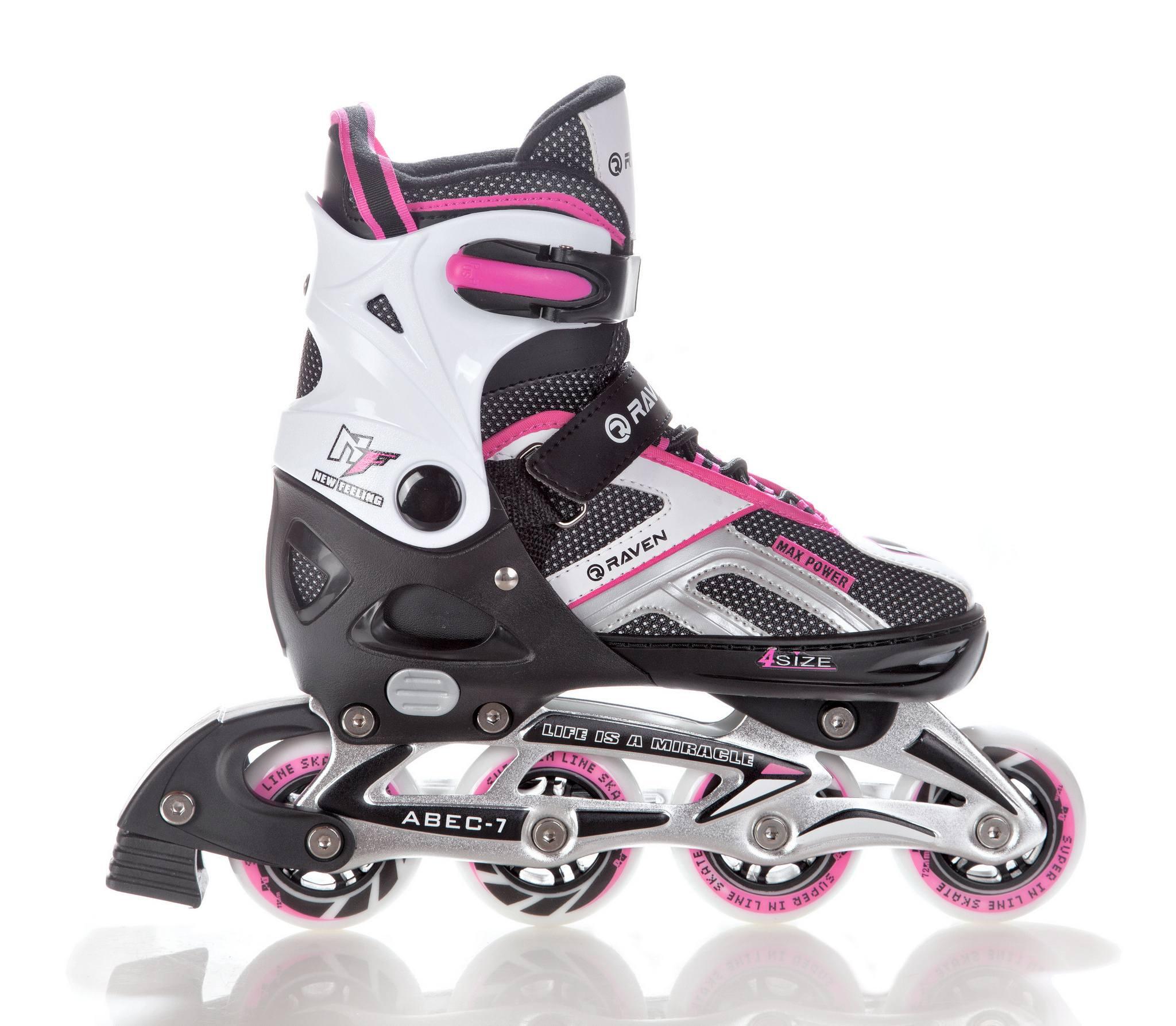 Patines ajustables Pulse Negro/Rosa 2/5