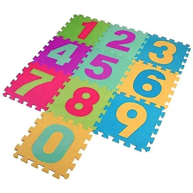 Piso quebra-cabeça / 32x32x1cm / Pack 54 - 6M2 / Números / Ginásio bebês. 6/7