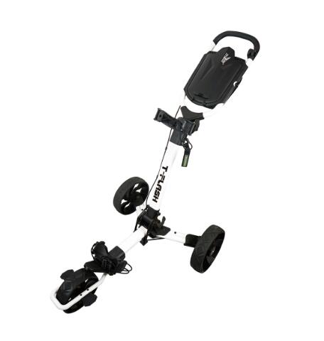 TRILITE Trilite T-Flash, Carro de Golf Manual de 3 Ruedas, Blanco/Negro